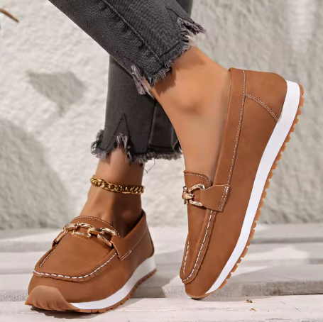 Nicolette | Chain-Detail Platform Loafers For Women
