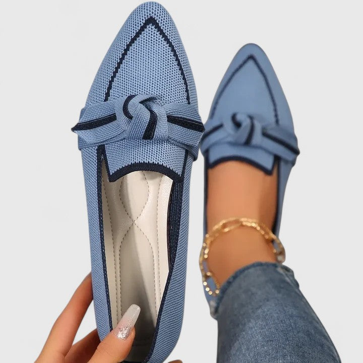 Crescentia | Loafers With Pointed Toe And Bow For Women