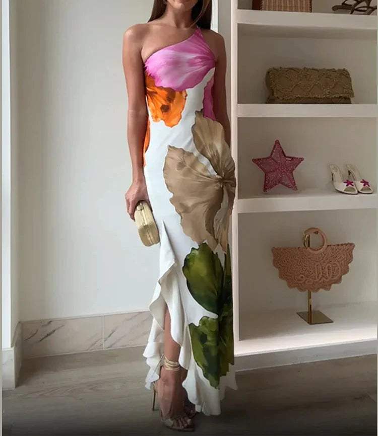 The Diana - Elegant Patchwork Maxi Dress