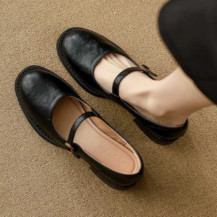Laure | Mary Jane Leather Loafers For Women