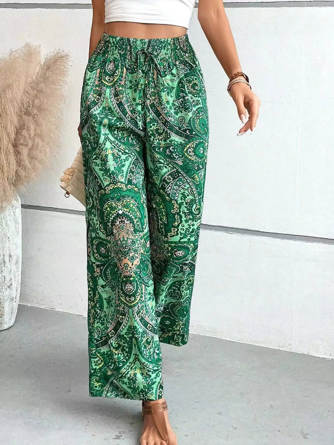 Olivia™ - Vintage Printed Wide-leg Pants