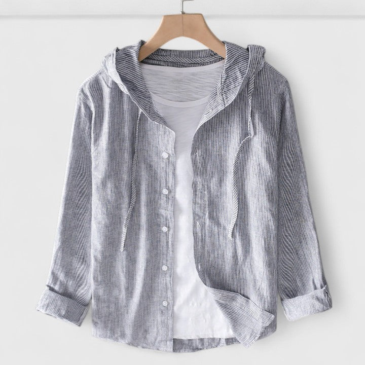 Demi | Hooded Button-Down Shirt For Women