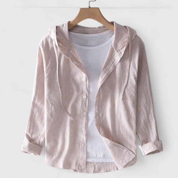 Demi | Hooded Button-Down Shirt For Women