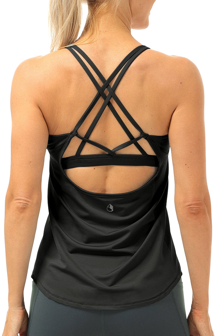 Lisa Workout Tank Tops Built in Bra - Women&