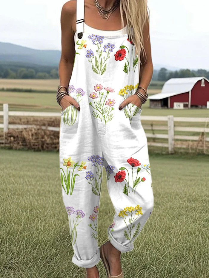 Kate | Meadow Floral Dungarees