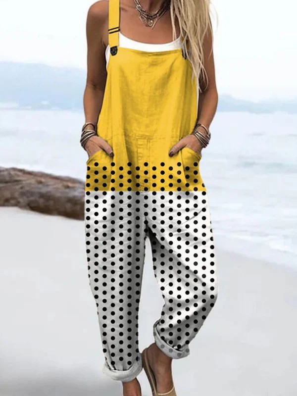 Rebecca | Lemon Print Dungarees