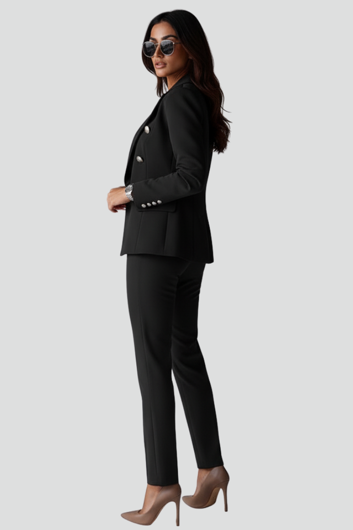 Sydney | Double-Breasted Blazer And Straight Leg Trouser Set For Women