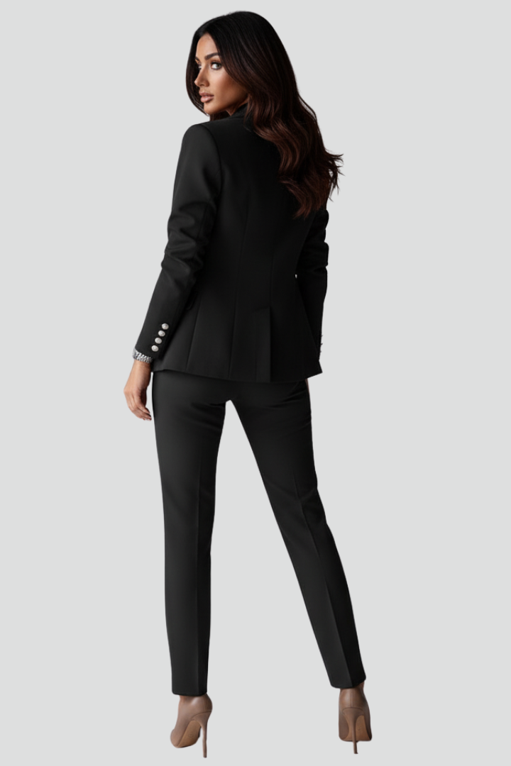 Sydney | Double-Breasted Blazer And Straight Leg Trouser Set For Women