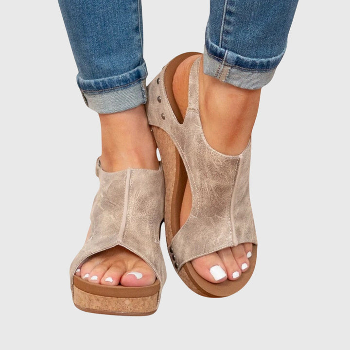 Christel | Platform Open Toe Sandals For Women