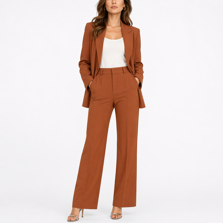 Ottoline | Straight Leg Blazer And Pants Set For Women