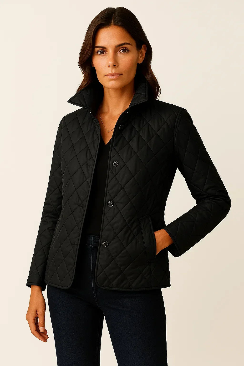 Anna | Quilted Button-Down Blazer For Women