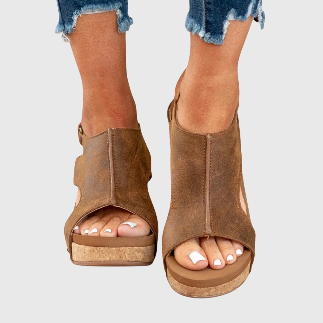 Christel | Platform Open Toe Sandals For Women