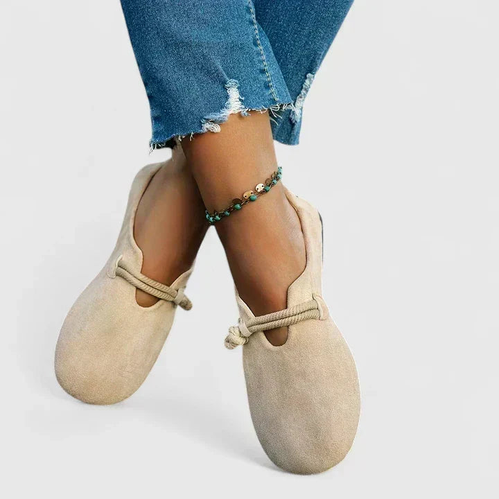 Isabella | Rope-Tie Suede Loafers For Women