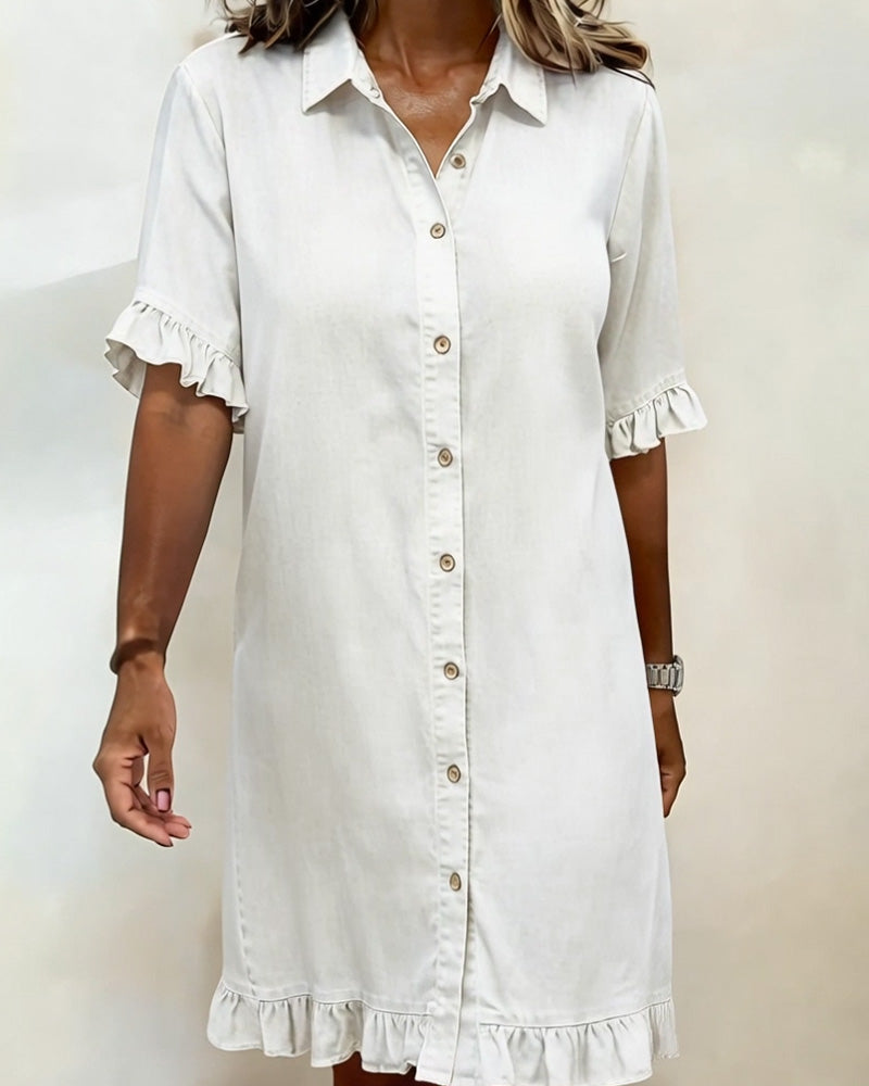 Marina | Ruffle Shirt Dress