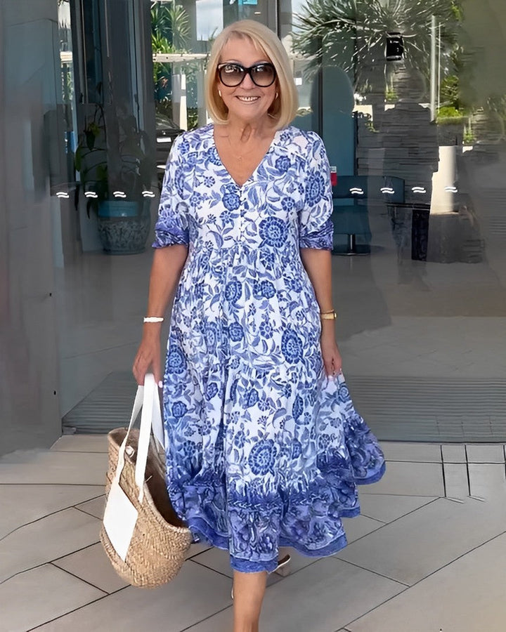 Evelyn | Floral midi dress