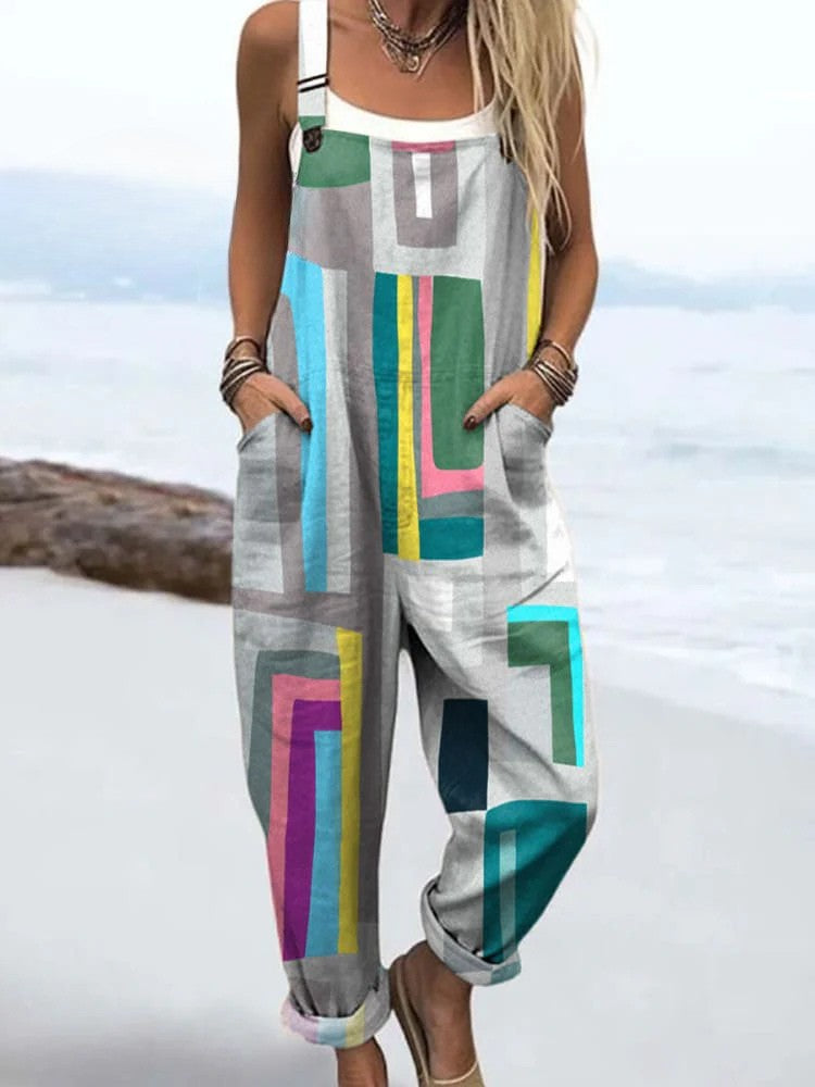 Jenny | Colour Block Dungarees