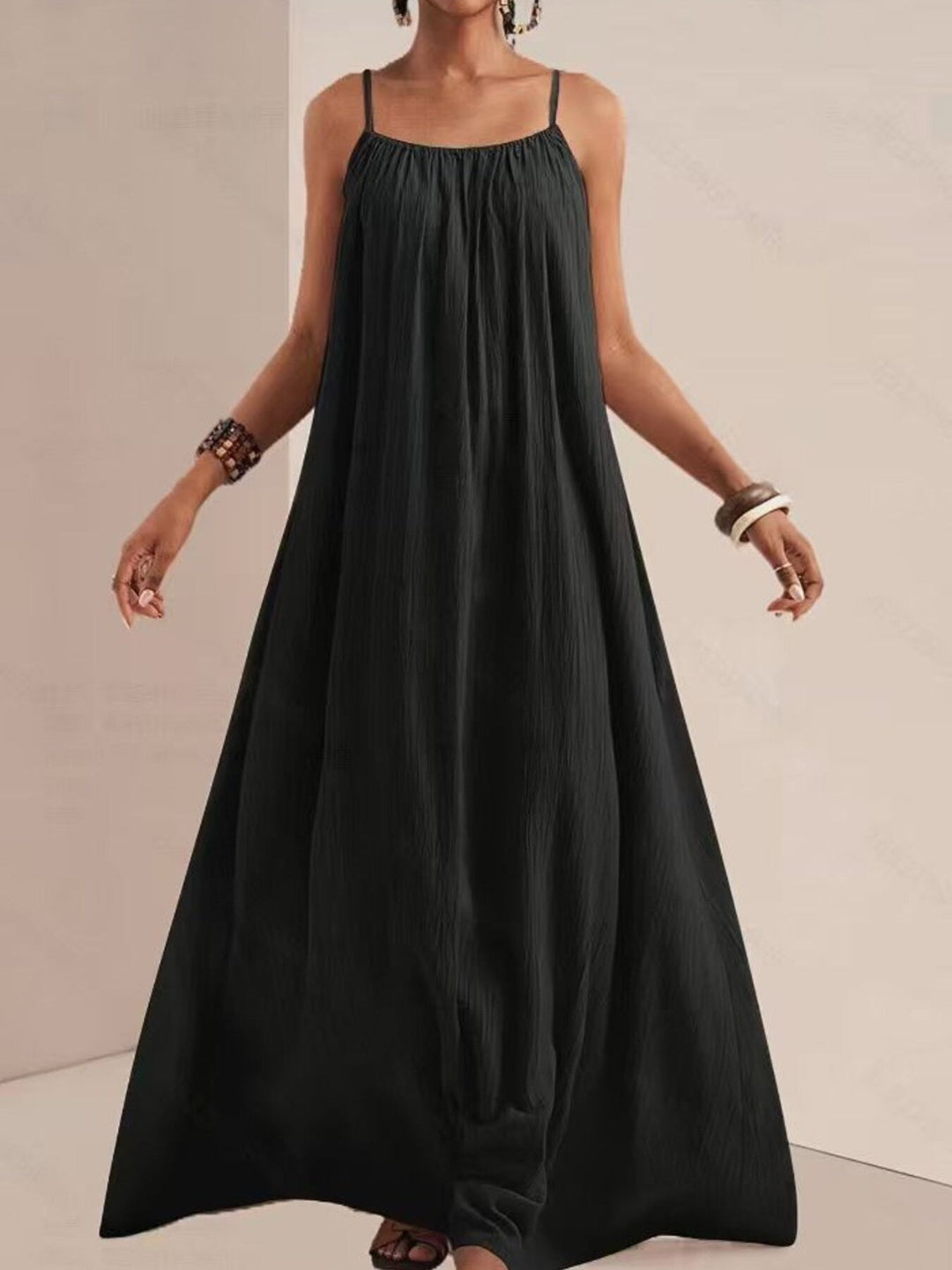 Spaghetti Strap Flowy Maxi Dress