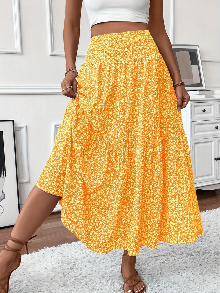 Malika – Tiered Floral Maxi Skirt