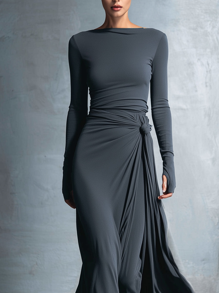 Yasmina™ - Maxi Dress With Side Tie