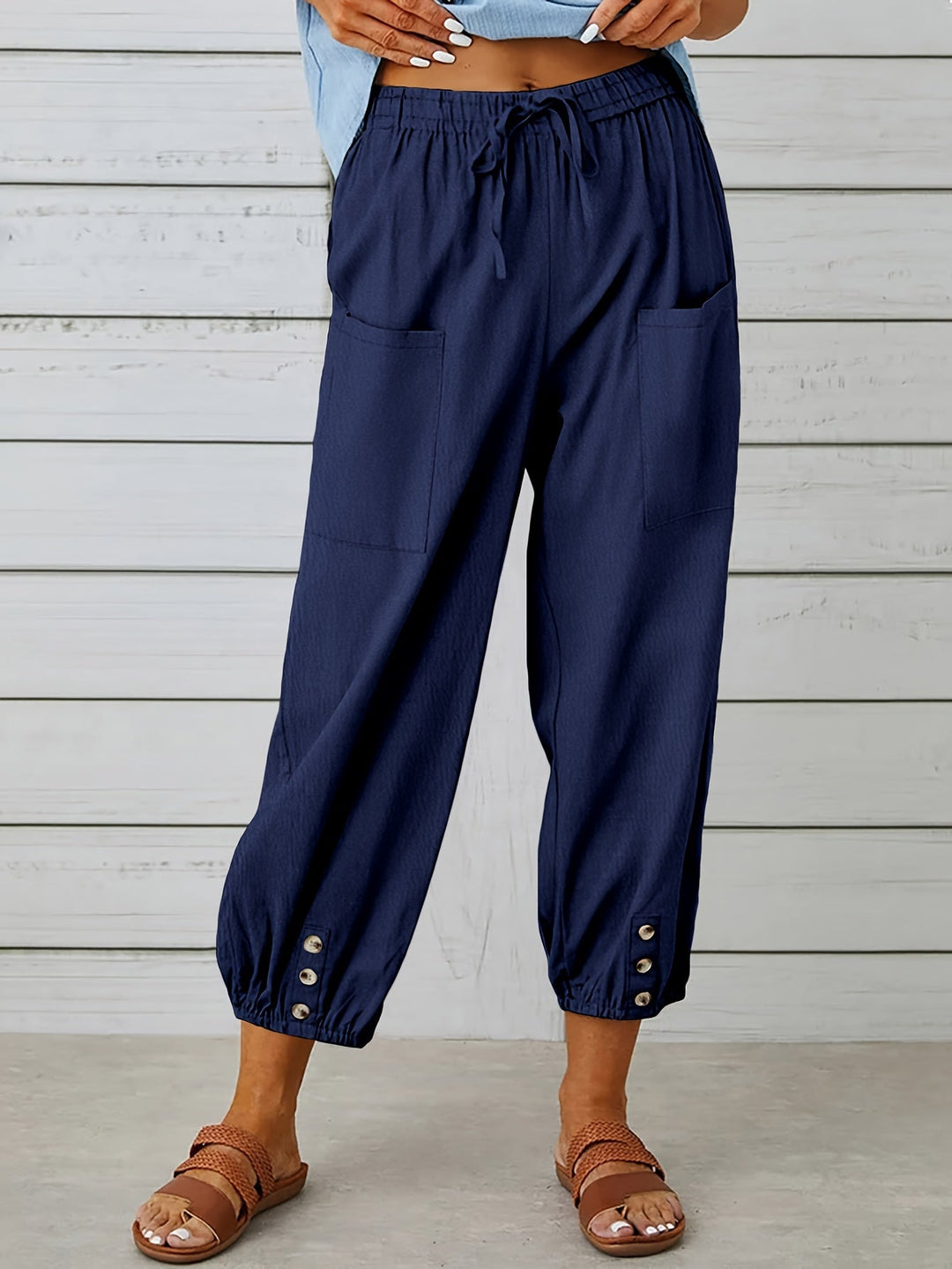 Wide Leg Capri Pants