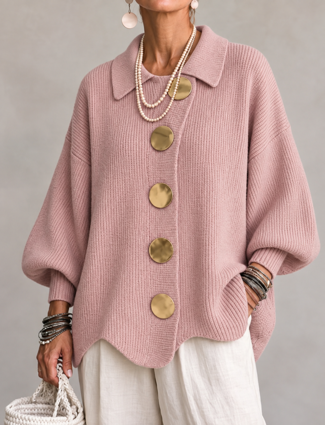 Isadorra™ Oversized Collared Cardigan