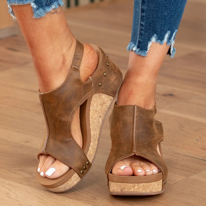 Platform Wedge Sandals With Open Toe For Women