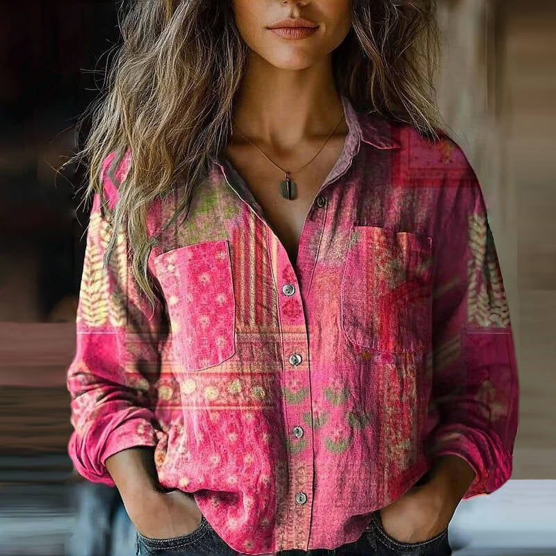 Mabel | Button-Down Bohemian Blouse For Women