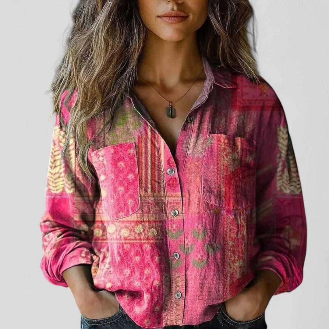 Kalina | Button-Down Floral Shirt For Women