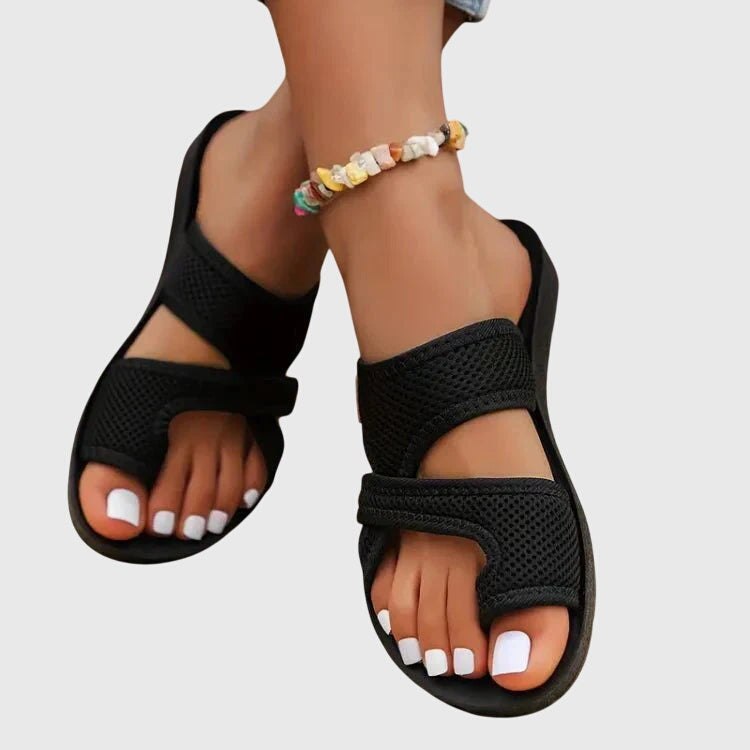 Laureline | Woven Strappy Slide Sandals For Women