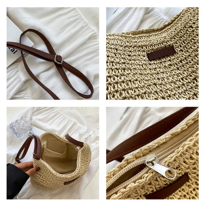 Stassie-Straw shoulder bag