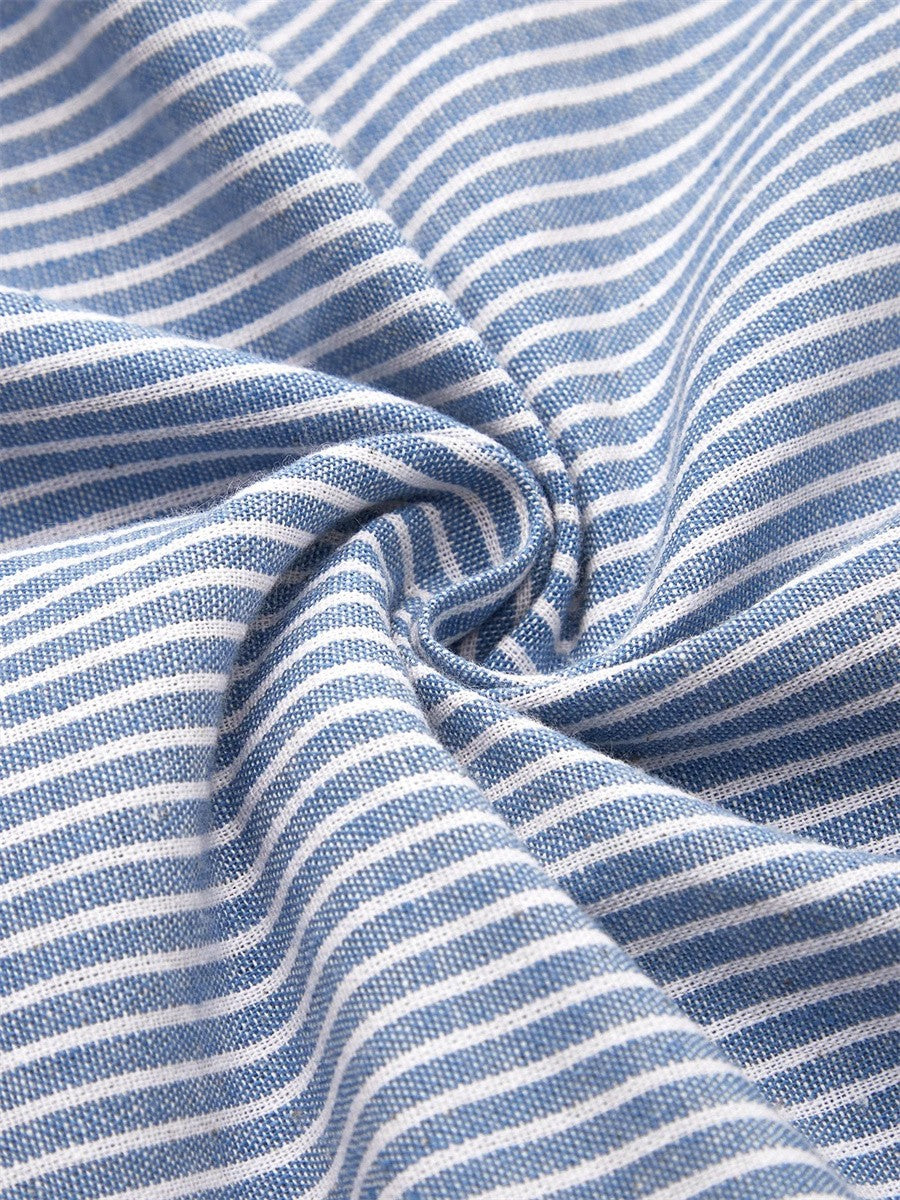 Adeline | Striped Button Midi Dress