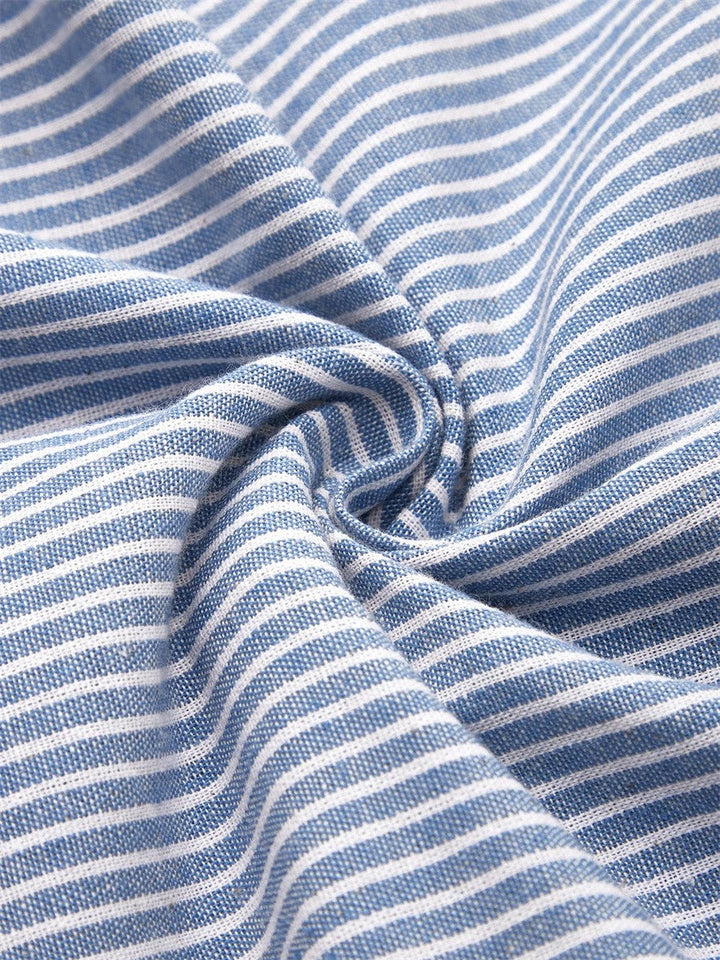 Adeline | Striped Button Midi Dress