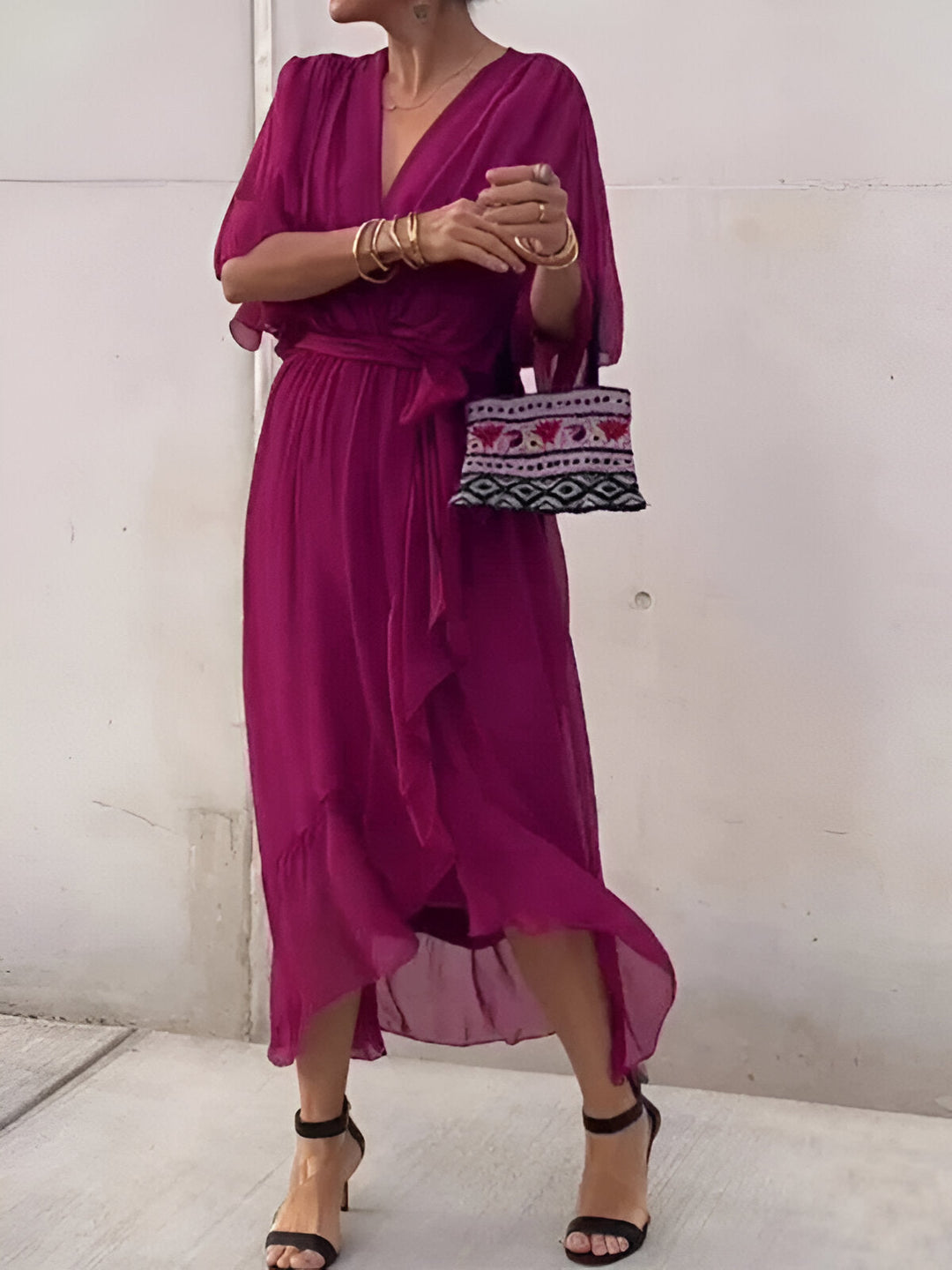 Monica™ | V-neck dress