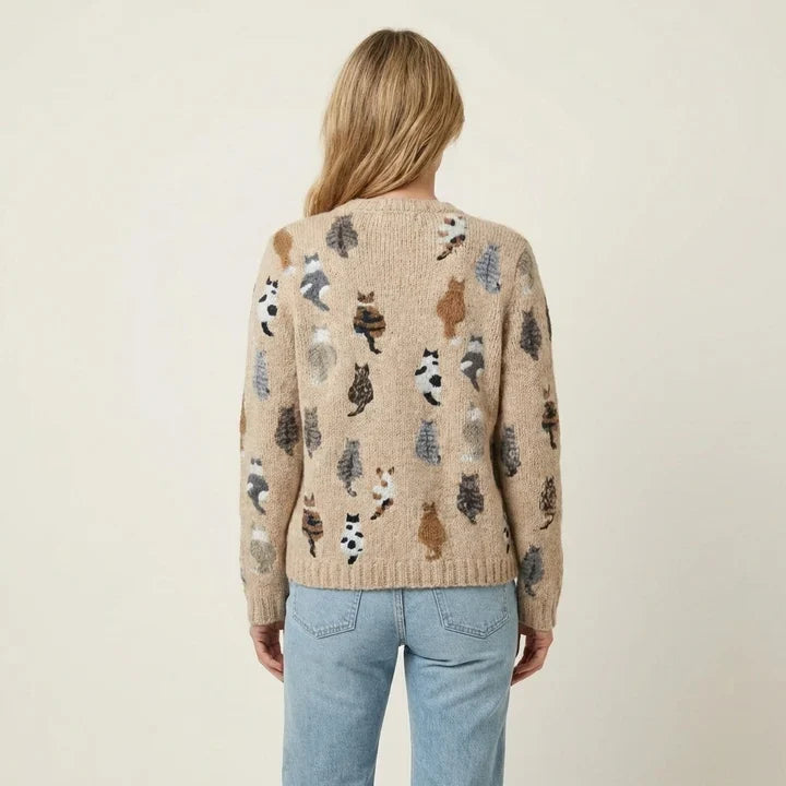 Marden® | The Feline Motif Knit Cardigan