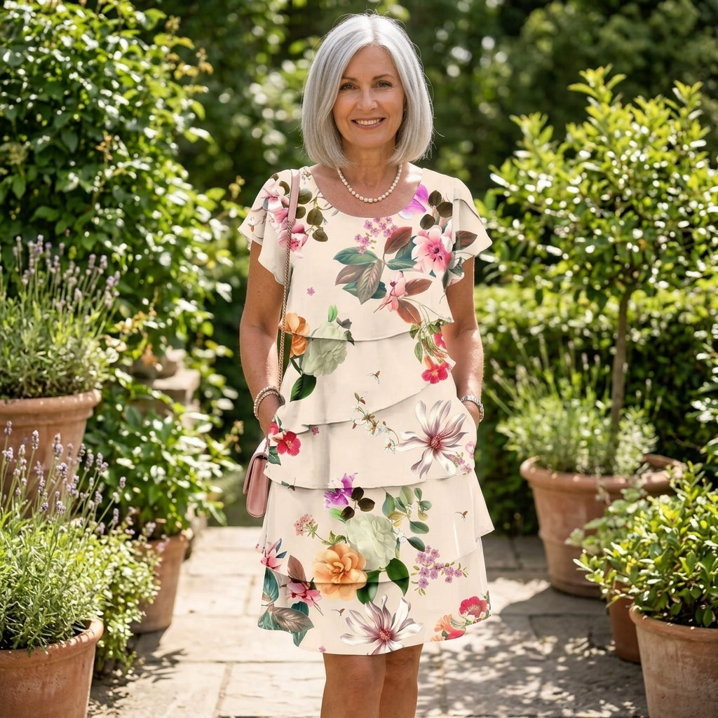 Grace | Floral layered dress