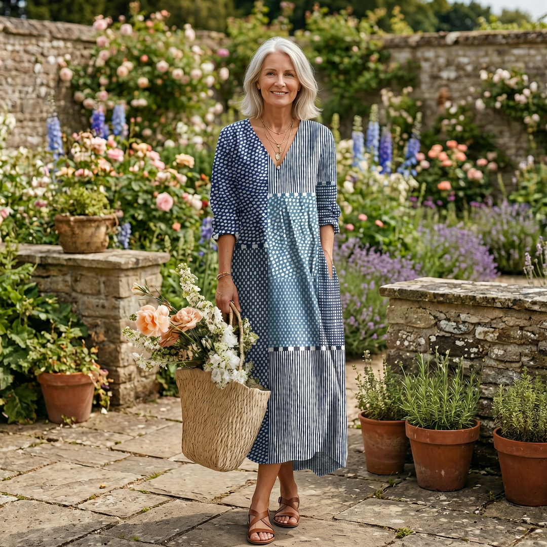 Sophie | Patchwork midi dress