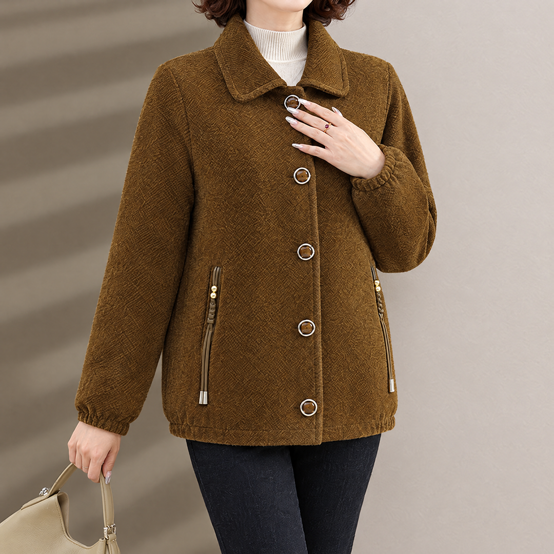 Harlow Fleece-Lined Wool-Blend Jacket