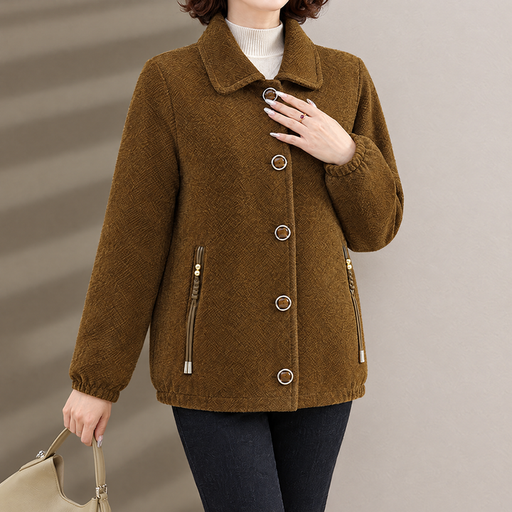 Harlow Fleece-Lined Wool-Blend Jacket