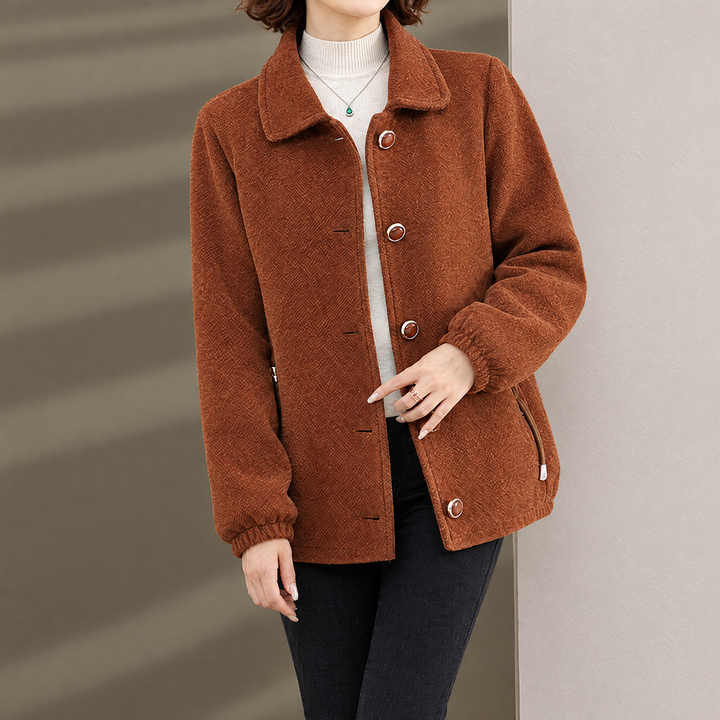 Harlow Fleece-Lined Wool-Blend Jacket