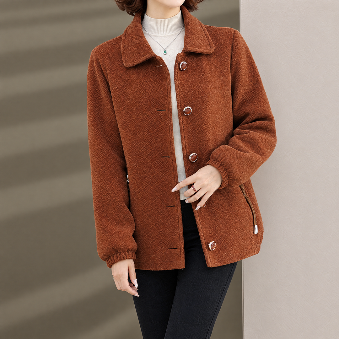 Harlow Fleece-Lined Wool-Blend Jacket