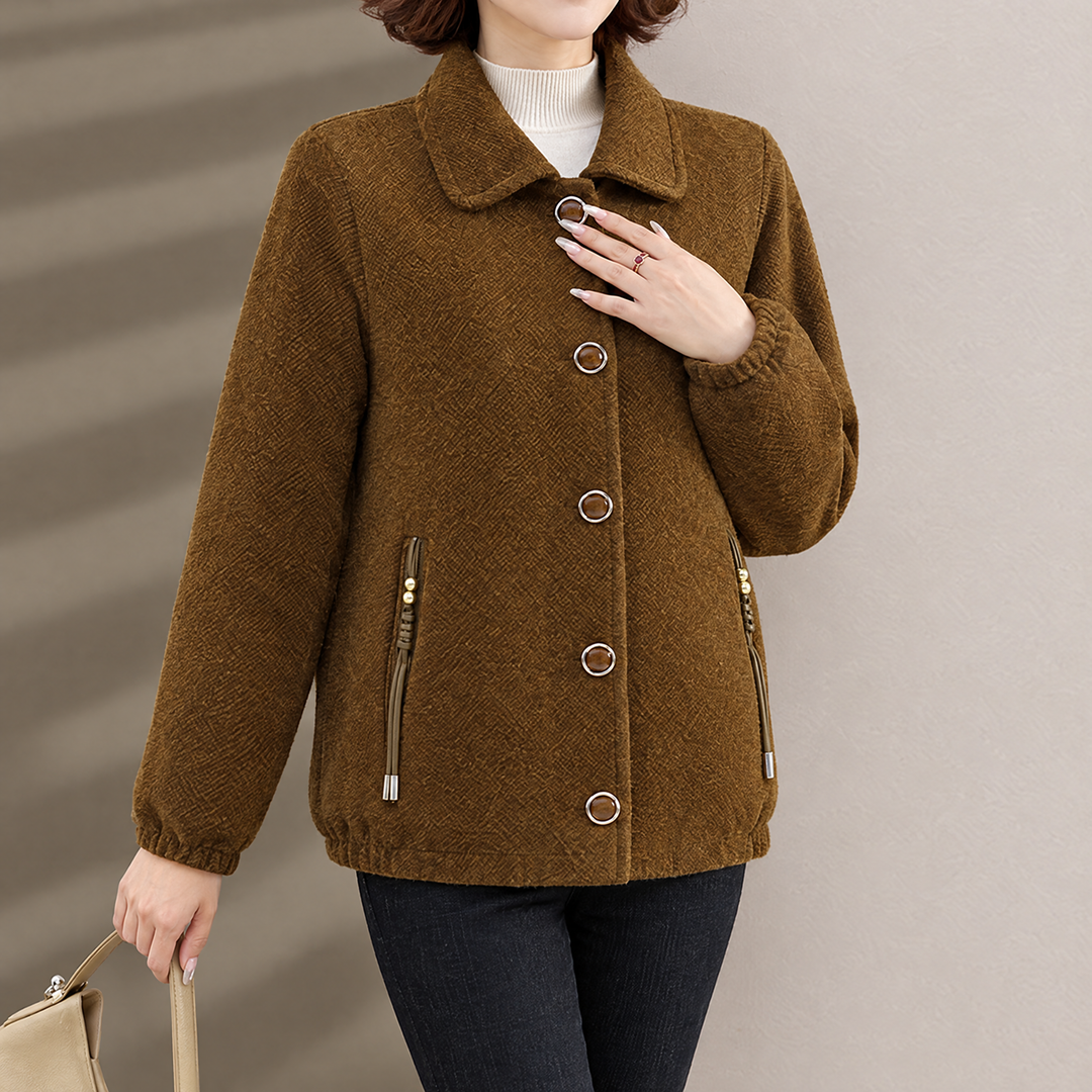 Harlow Fleece-Lined Wool-Blend Jacket