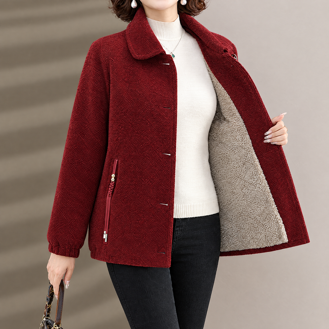 Harlow Fleece-Lined Wool-Blend Jacket