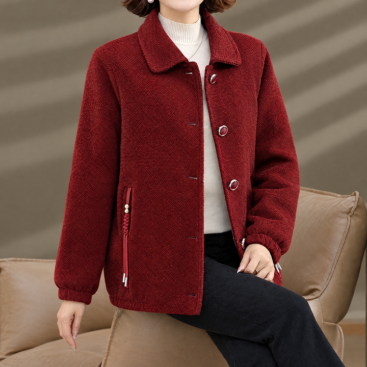 Harlow Fleece-Lined Wool-Blend Jacket