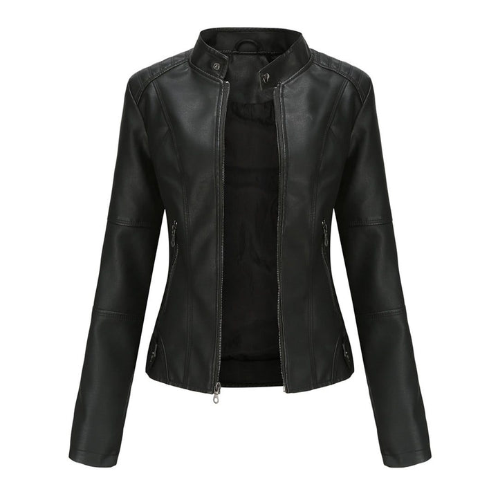 Ilana | Leather Zip-Up Jacket For Women