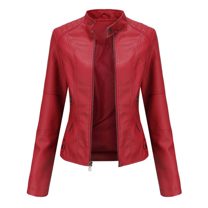 Ilana | Leather Zip-Up Jacket For Women