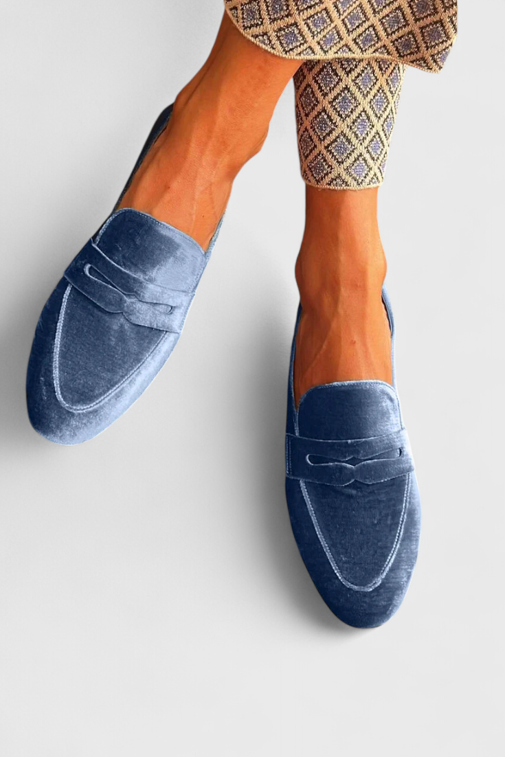 Maelle | Suede Penny Loafers For Women