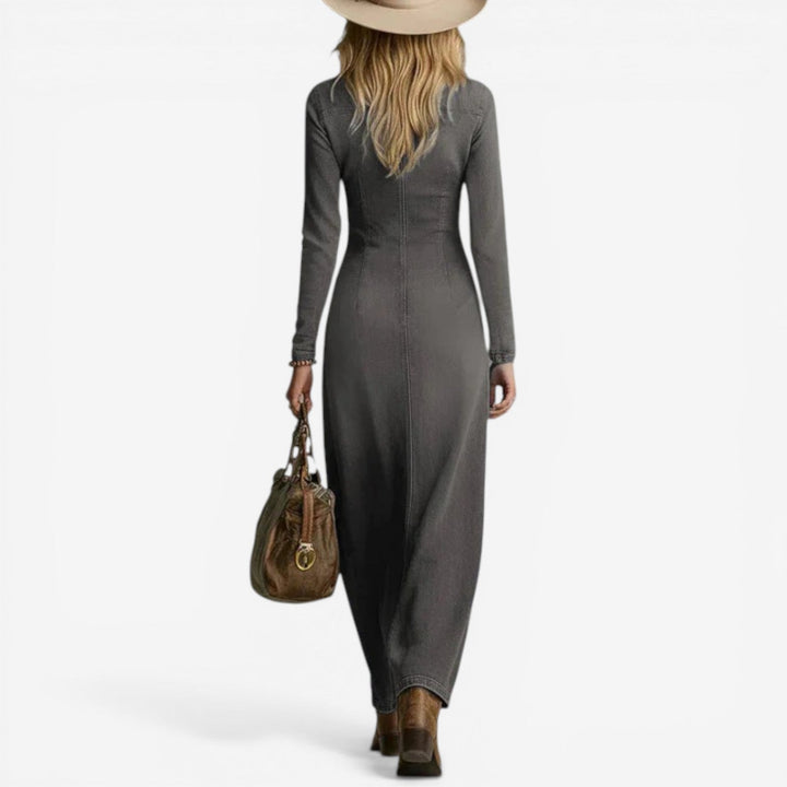 Sussie™ - Long Denim Dress