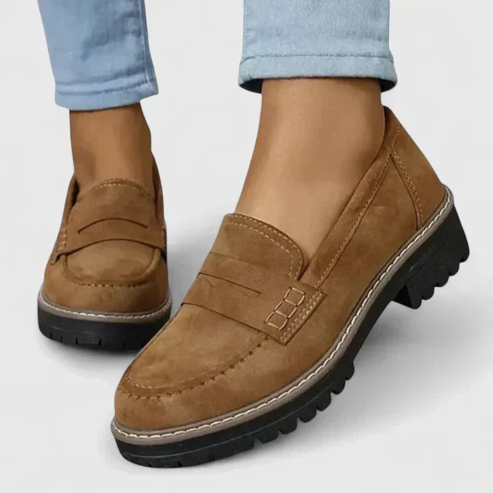 Geraldine | Lug Sole Penny Loafers For Women