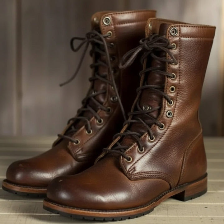 Mid-Calf Boots With Lace-Up For Women