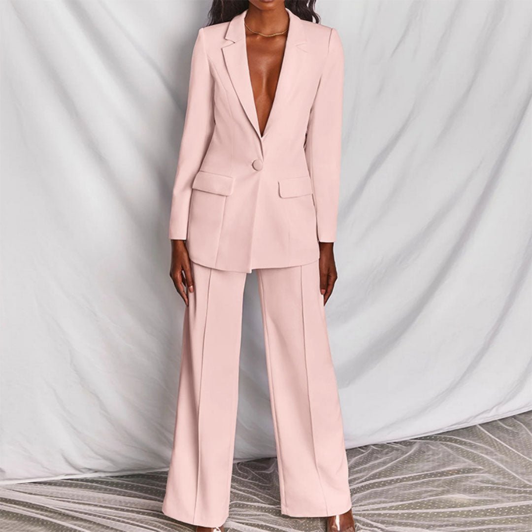 Tirzah | Wide Leg Blazer Set For Women